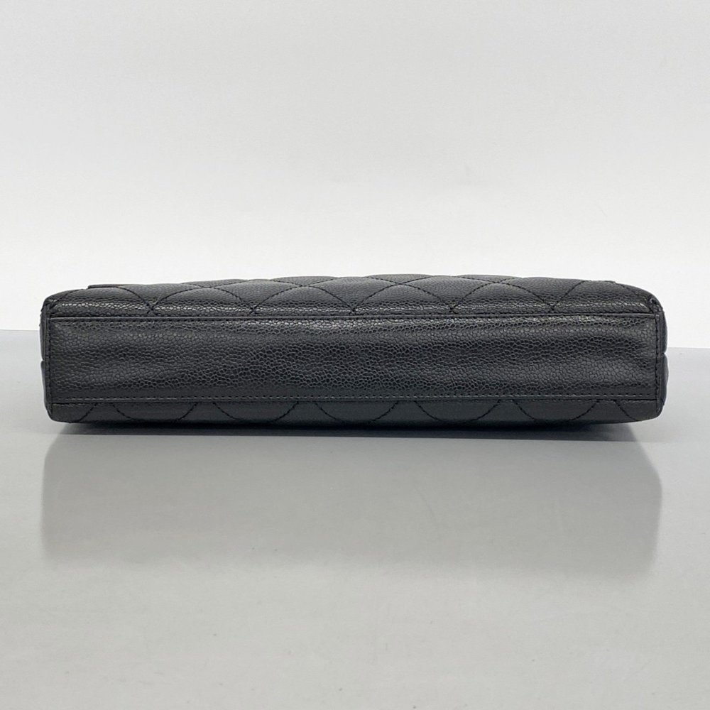 CHANEL Black Caviar Leather Clutch Bag - Picture 3 of 9